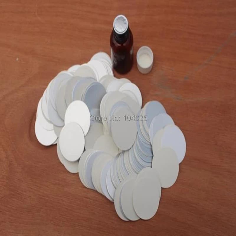 1000pcs/Bag PE Plastic Bottle Sealing Aluminum Foil Cap Liner Heating Film Sheet Resistant Tamper Induction Heat Sealer Liners - image 3