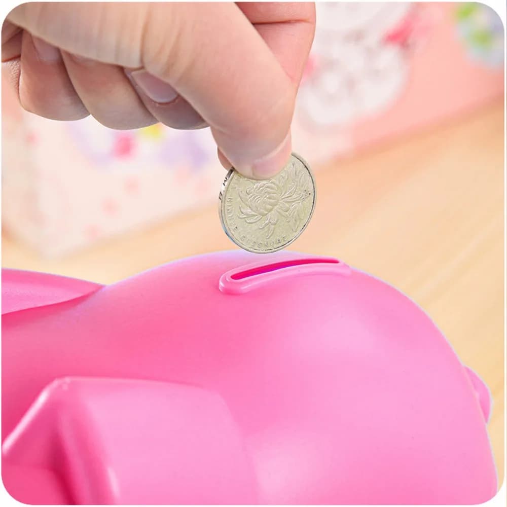 Cartoon cute Pink pig coin crash coin box gift children save Money Saving Box Case Coins Kawaii Cartoon Pig Shaped Piggy Bank - image 4