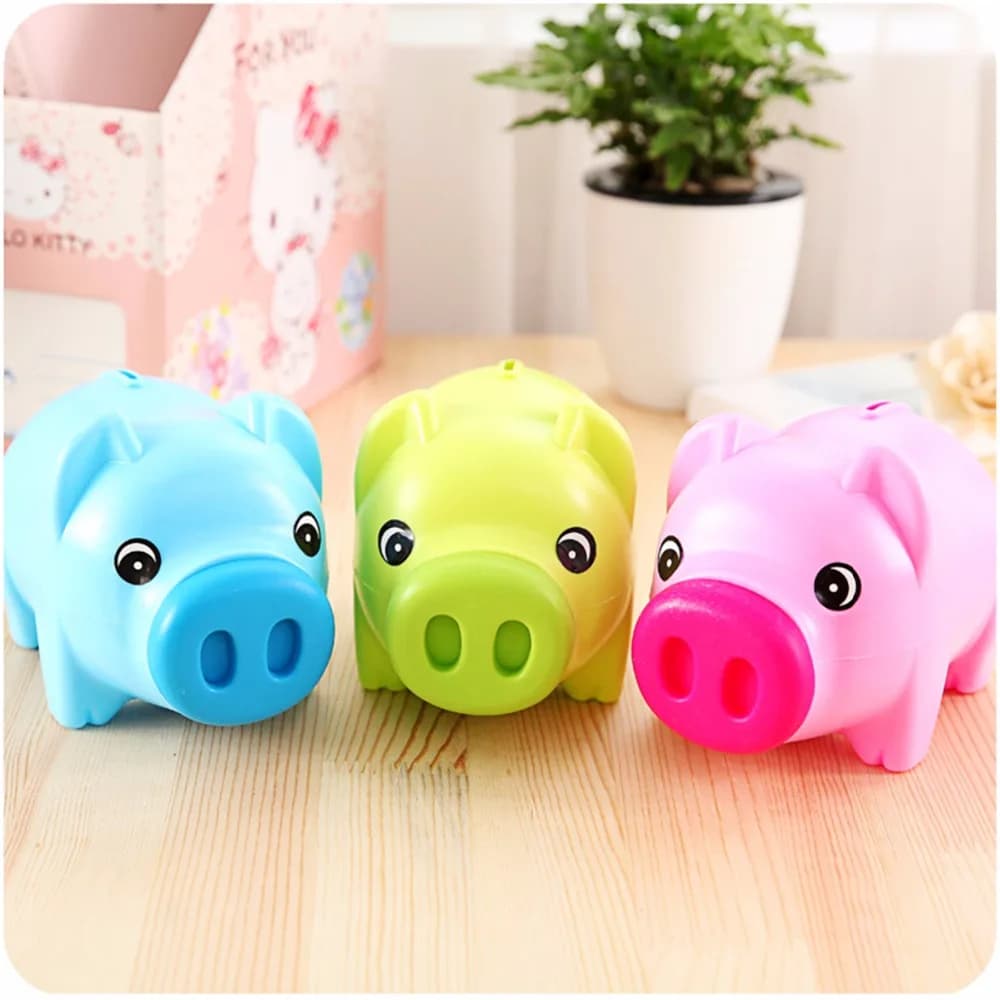 Cartoon cute Pink pig coin crash coin box gift children save Money Saving Box Case Coins Kawaii Cartoon Pig Shaped Piggy Bank - image 5