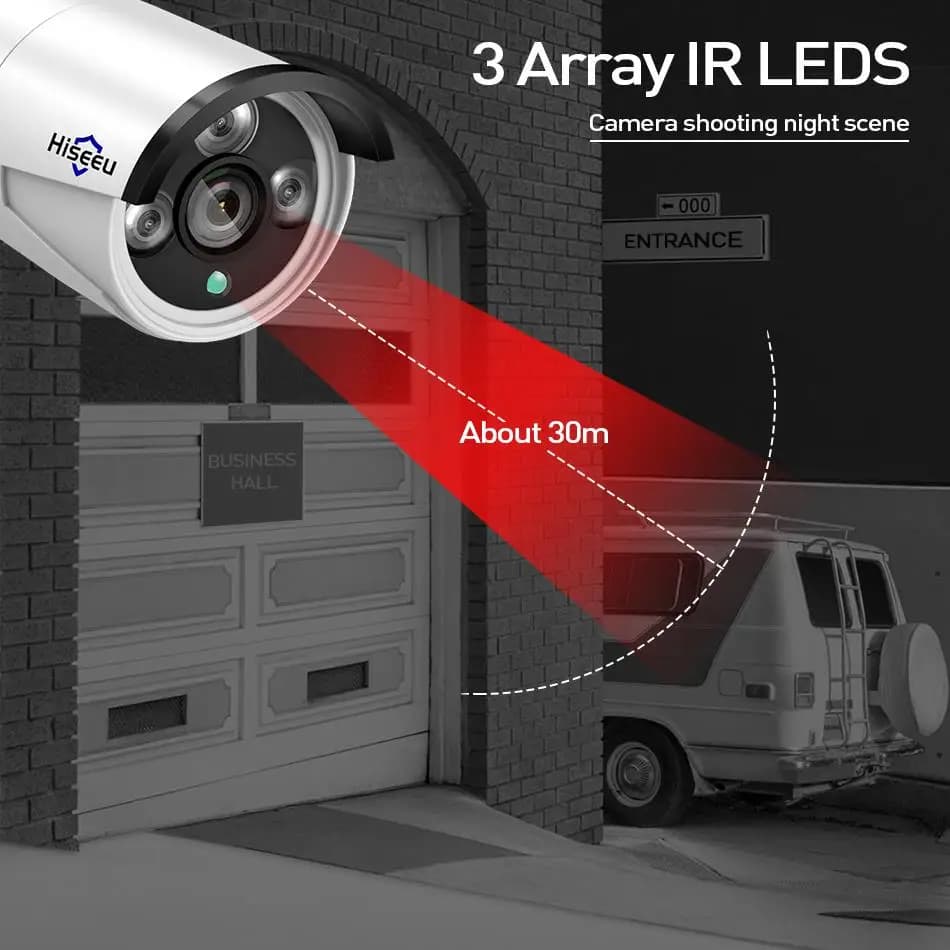 Hiseeu 3MP/5M Wireless IP Camera 3.6mm Lens Waterproof Security WiFi Camera for Hiseeu Wireless CCTV System Kits IP Pro APP View - image 4