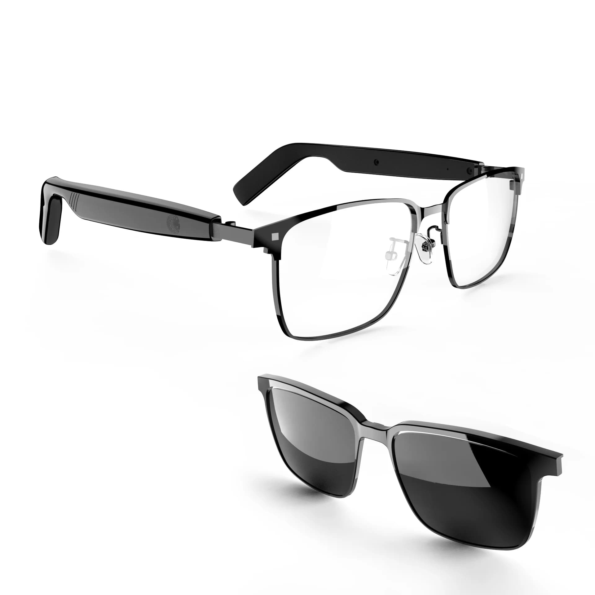 SG-20 PRO Smart Wearable Headset Voice Assistant UV Protection Men Outdoor Smart Audio Eyewear with Magnetic Dual Lenses - image 5