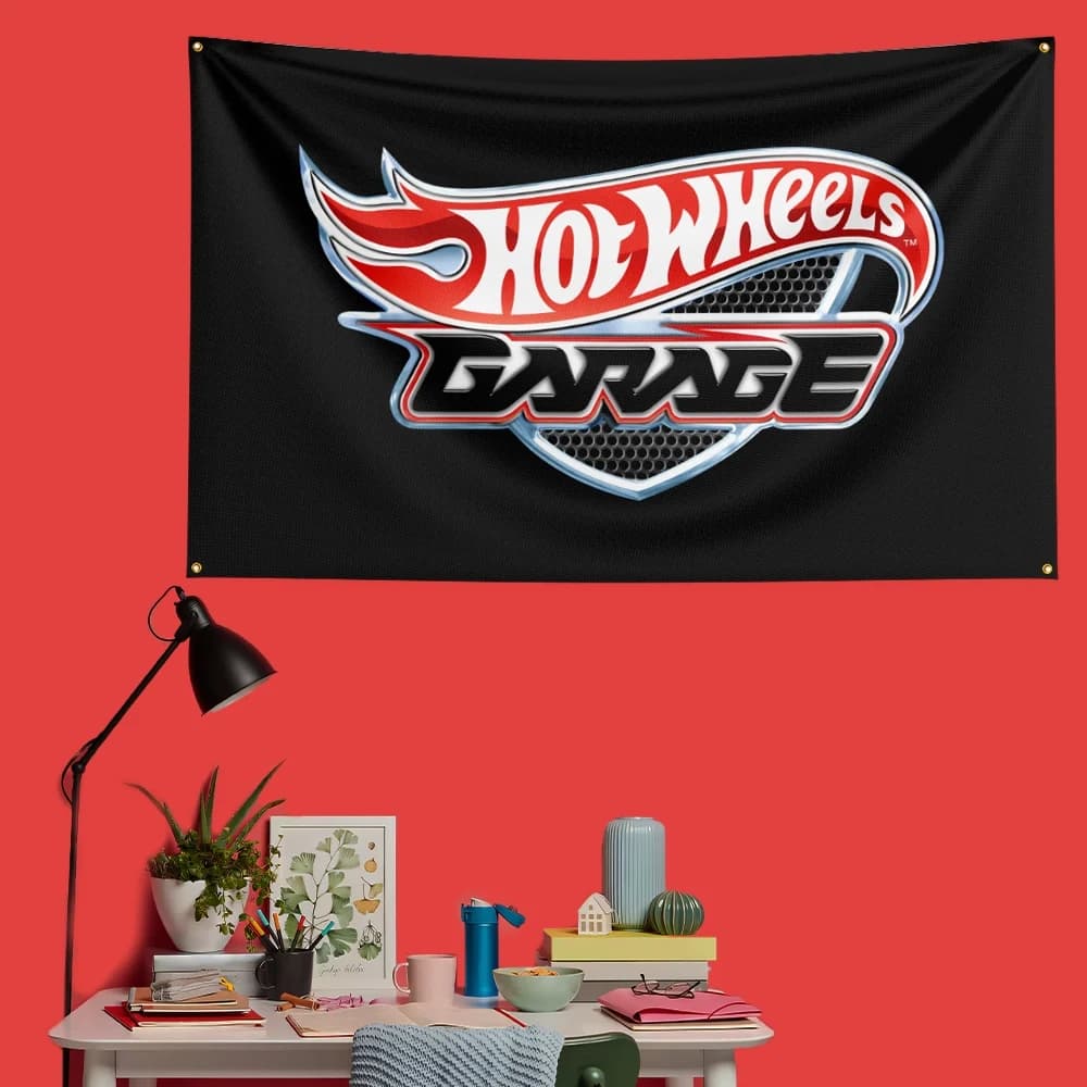 Hotwheels Collectible Flag 3x5 FT 90x150cm Polyester Garage Wall Decor Banner For Car Fans - image 3
