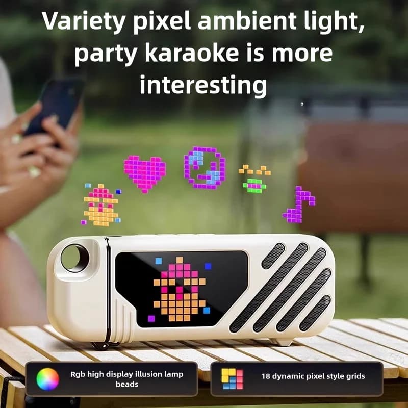 Kinglucky K18 pro Portable Karaoke Party Speaker with Wireless Microphone Bluetooth 5.0 Speakers Big Powerful Sound - image 3