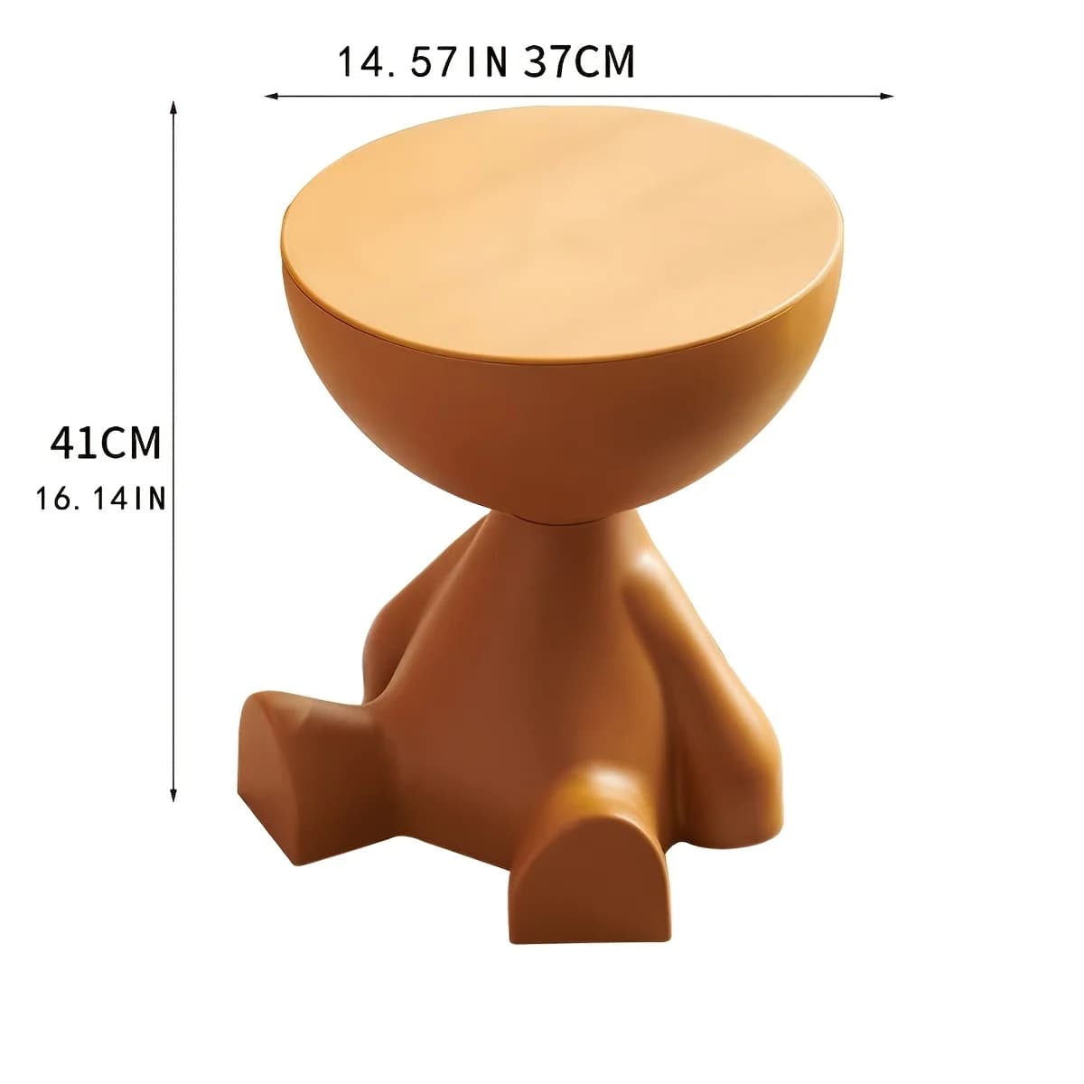 Modern Creative Bear-shaped Plastic Bedside Table Multifunctional Nightstand Suitable for Living Room Bedroom Storage - image 3