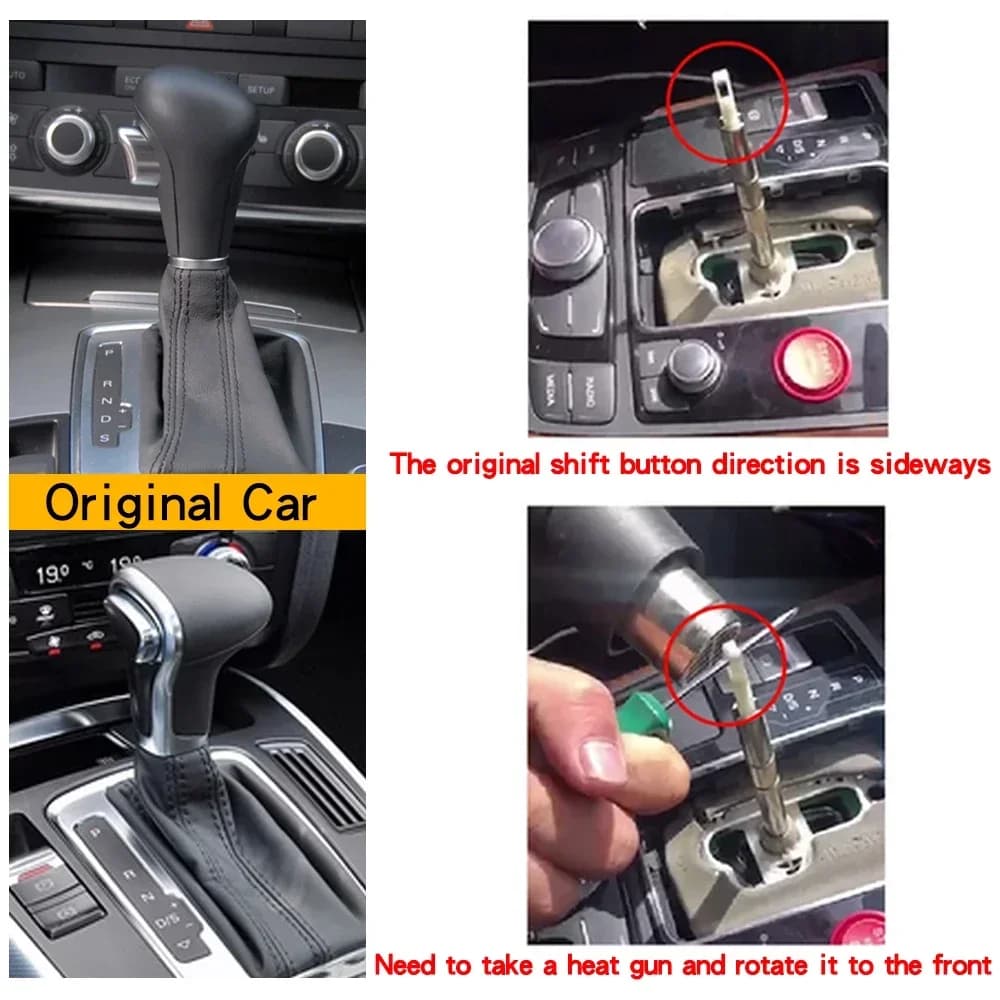 Gear Shift Knob Lever Stick Head LHD RHD Led Carbon Fibre Interior Accessories For Audi A6 C7 A3 8v A7 Q2 Q3 RS S 3 4 5 6 7 SQ5 - image 3