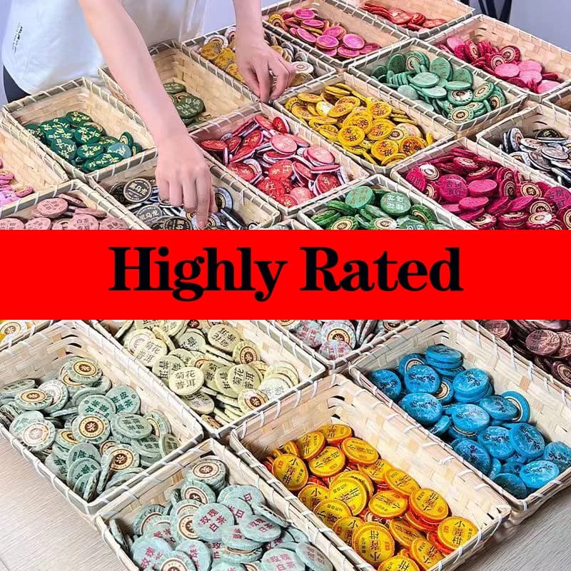 Mini Lovely Puer Tea Cake Small Ornament 30 Various Type Shu Raw Pu erh Blacktea Colorful Packed Teawarebag Cost-effective 2026