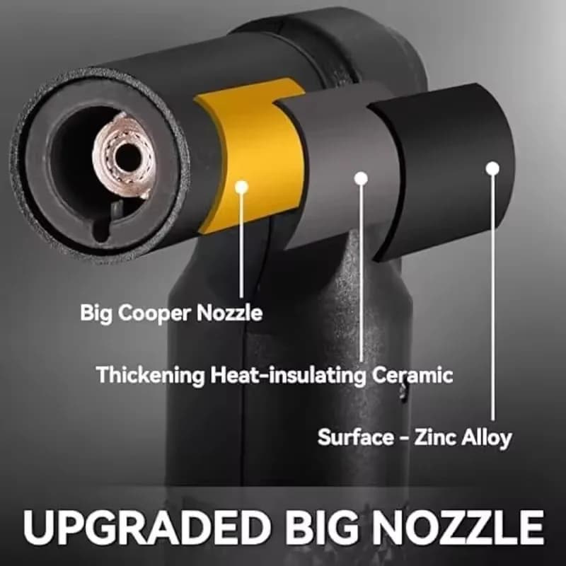 HONEST Metal High Temperature Flame Inflatable Lighter Windproof Jet Flame Cigar Barbecue Jewelry Welding Outdoor Lighter - image 5