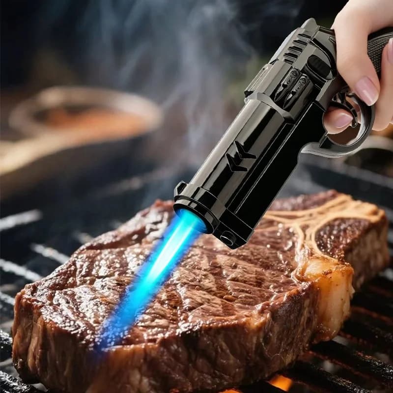 New Creative High Power Butane Gas Turbine Lighter Outdoor Windproof Metal Cigar Lighter Kitchen BBQ Ignition Tool Men's Gift - image 6