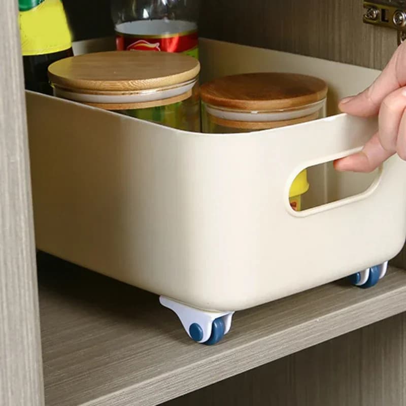 4Pcs/set Roller Wheels For Furniture Directional Furniture Caster Self Adhesive Wheels Mute Multifunctional Cabinet Trash Can - image 5