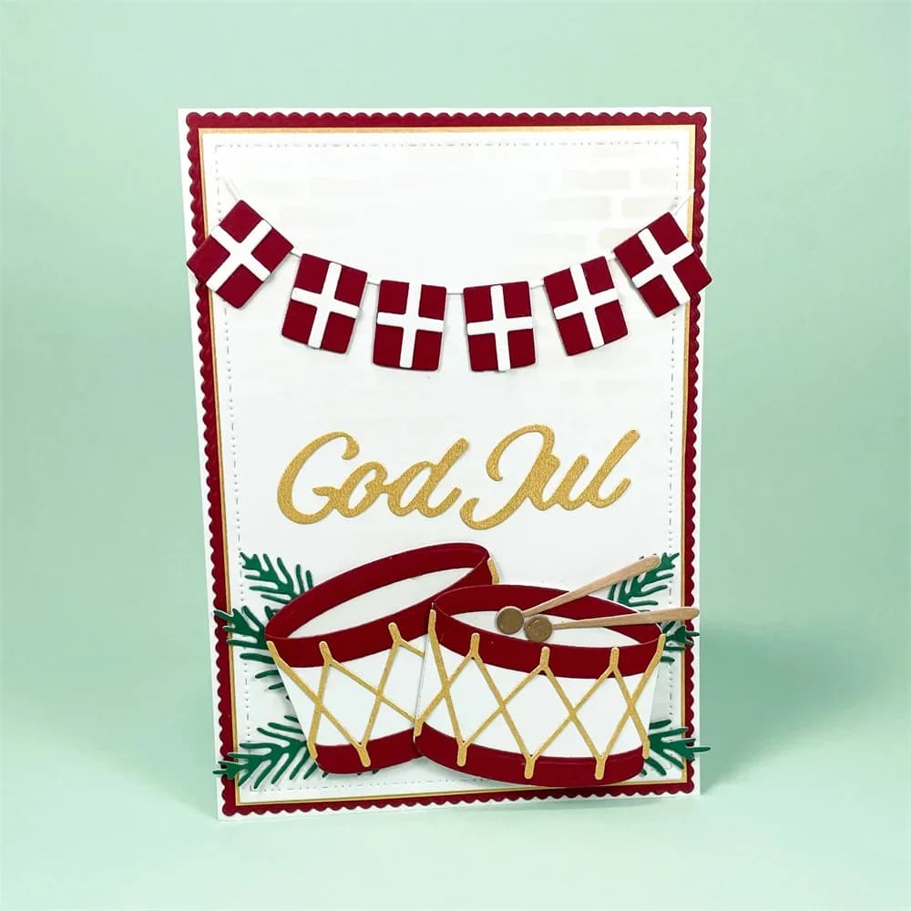 2025 New Lille Stor Bangs Drum Node Die Metal Cutting Dies DIY Scrapbooking Holiday Gift Die Embossing Christmas Card Die Stamps - image 3