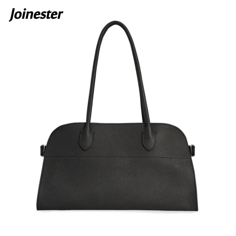 Women Pure Color Concise Shoulder Bag Fashion Commuting Bags Leisure Soft Large Capacity Tote for Ladies