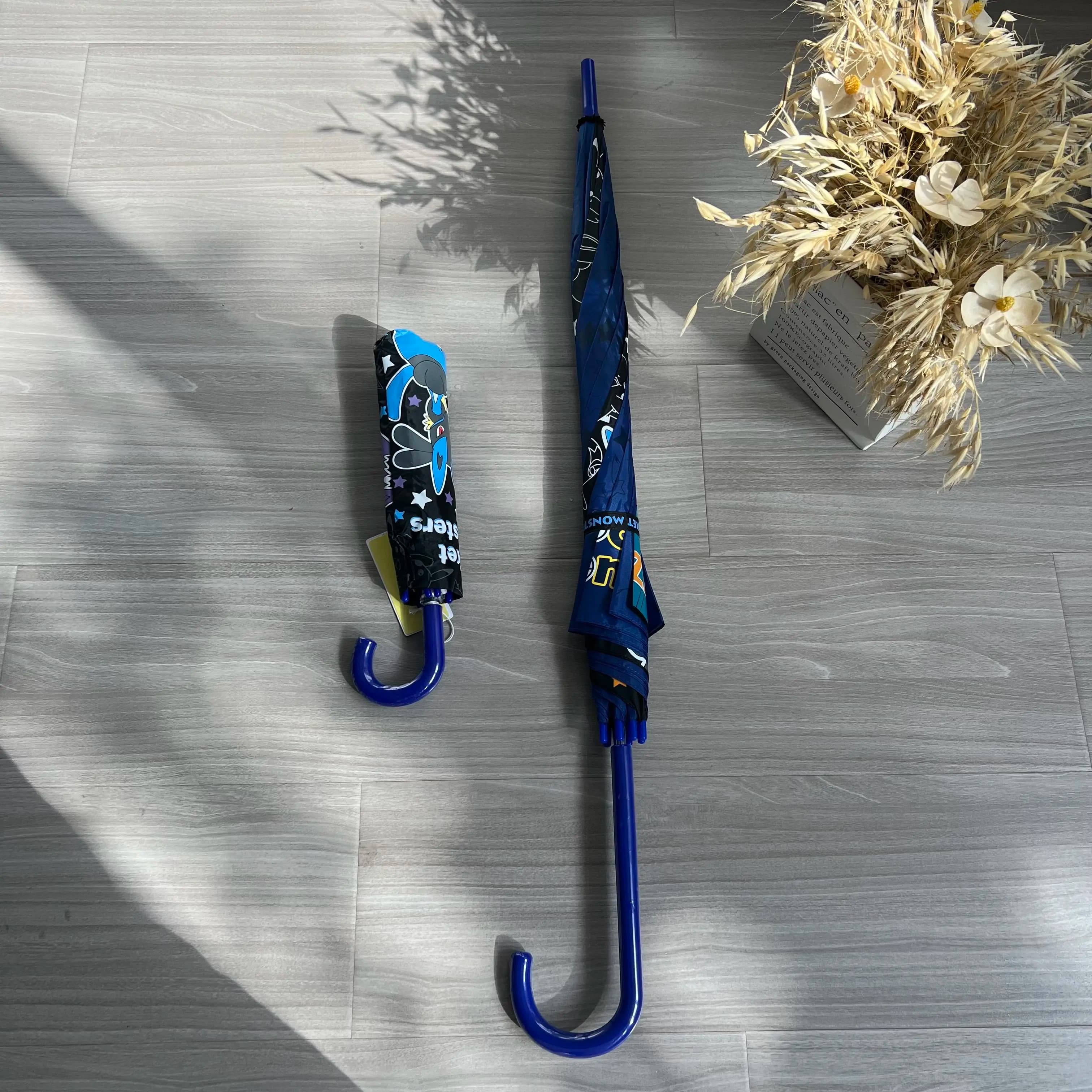 HotSale Pokemon Folding Umbrella Lucario Gengar Pikachu Compact Lightweight Rainproof UV Protection Anime Collectible Gift Fans - image 4