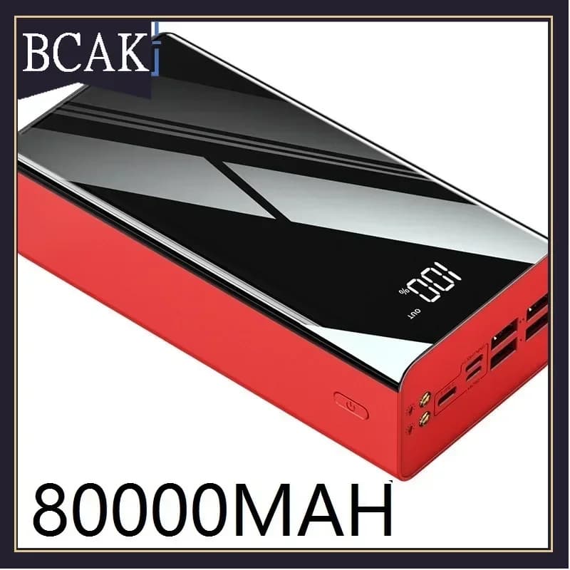 BCAK Outdoor Mobile Power Gift Wh Style 80000mAh Large-capacity Charging Treasure  60000 Digital Display 5w Fast Charging 100000