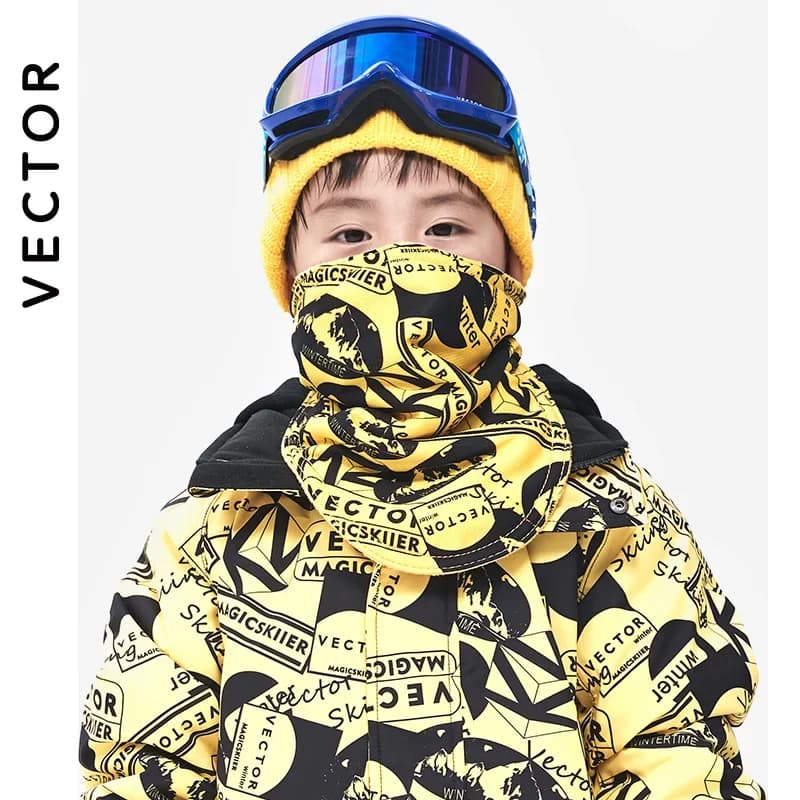 VECTOR Kids Winter Ski Cycling Mask Unisex Warm Full Face Snowboard Cartoon Triangular Scarf Windproof - image 6