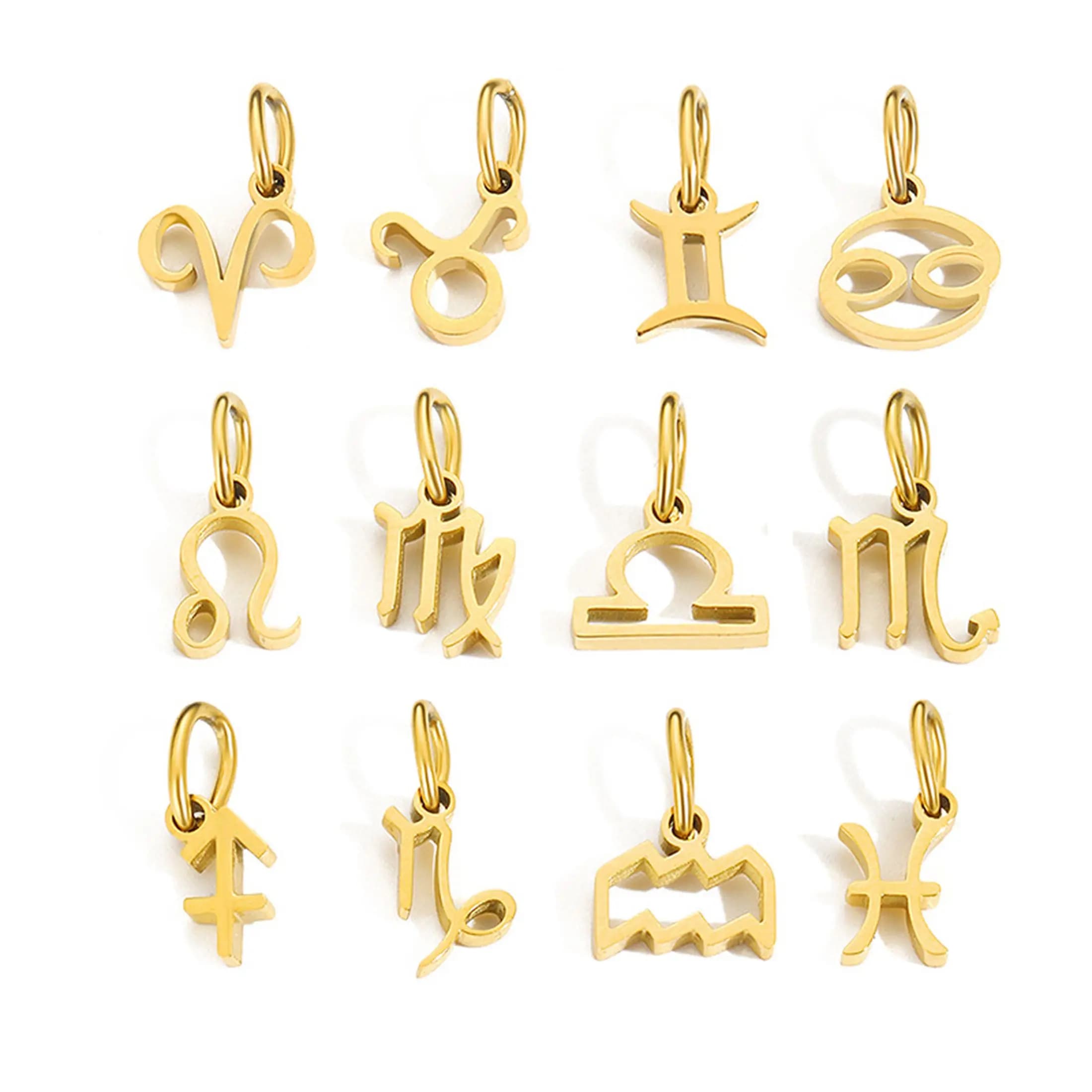 Trendy Stainless Steel Gold-Plated Zodiac Jewelry Necklace -  Wholesale Series - image 5