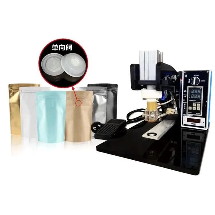One Way Breath Valve Welding Machine Degassing Valve Packing Applicator for Coffee Bag - image 5