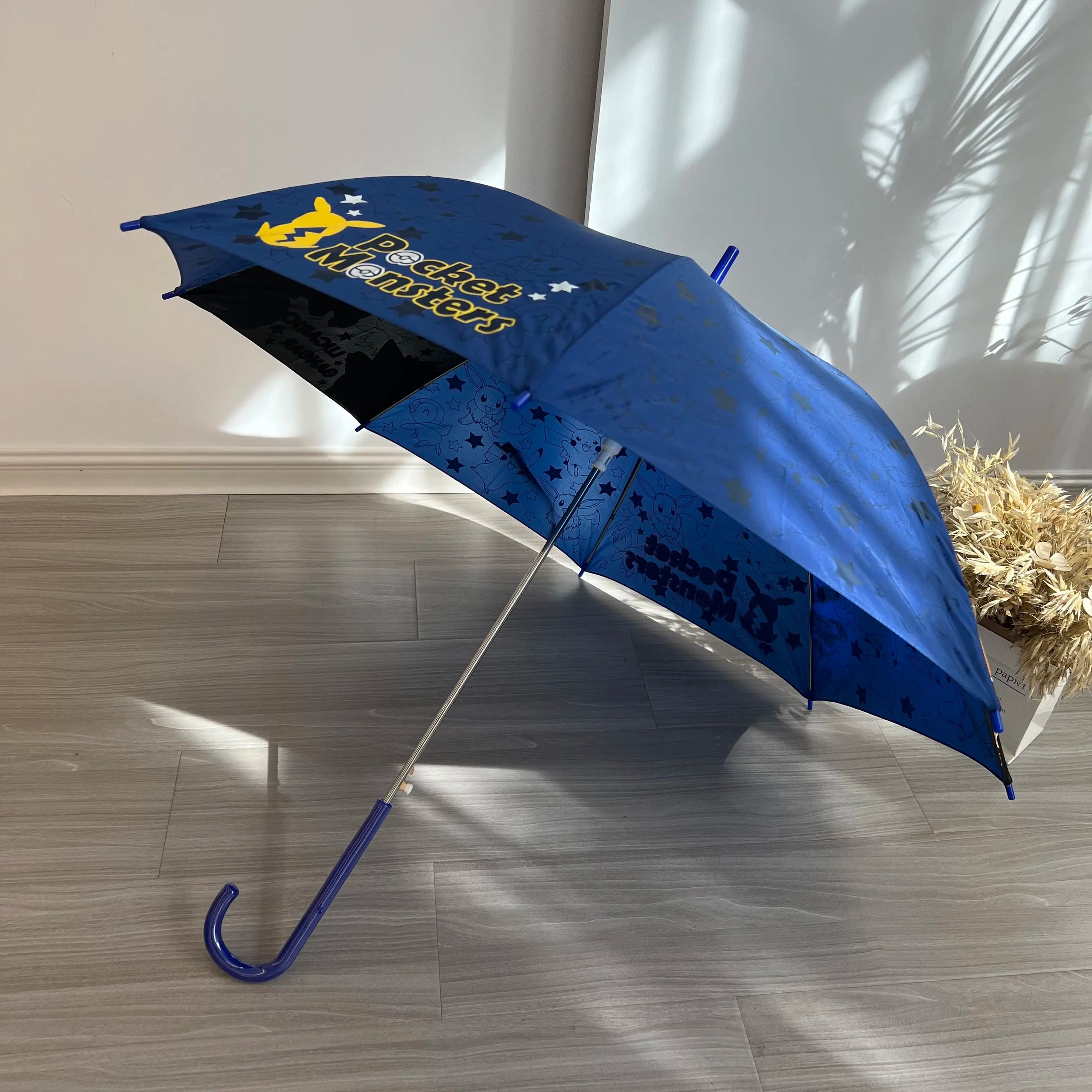 HotSale Pokemon Folding Umbrella Lucario Gengar Pikachu Compact Lightweight Rainproof UV Protection Anime Collectible Gift Fans - image 5