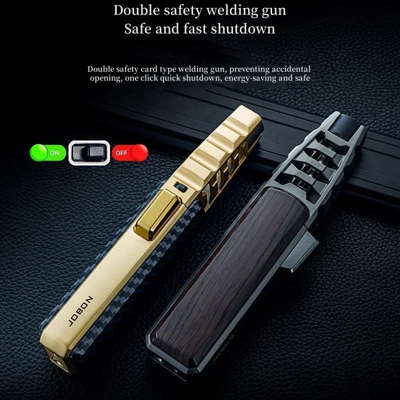 JOBON Metal Outdoor Windproof Butane Gas Torch Lighter Blue Flame Ignites 360 ° Use Cigar Kitchen Barbecue Tools Jewelry Welding - image 3