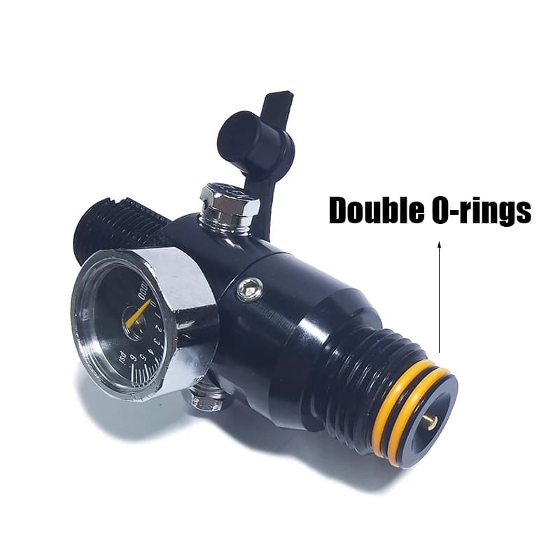 HPA Compressed Air Cylinder Bottle Regulator Constant Pressure Valve Adapter 4500psi Input, Output 800psi to 3000ps
