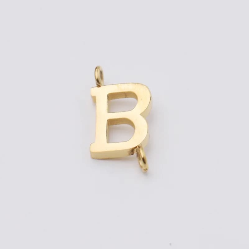 26Pcs/Lot Mirror Polish Stainless Steel Charms Initials Letter Connector Charms  For DIY Making Necklace Braid Bracelets - image 6
