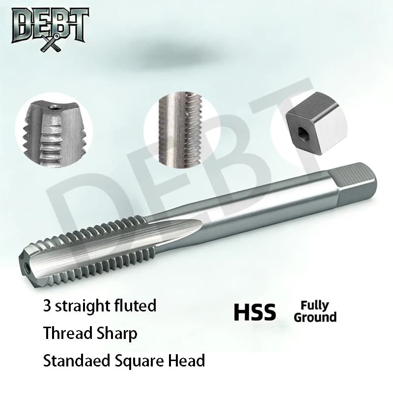 Debt Metric M20X0.5,M20X0.75,M20X1,M20X1.25,M20X1.5,M20X1.75,20X2,M20X2.5 HSS Straight Flute Tap, Thread Tap, Right Hand - image 4