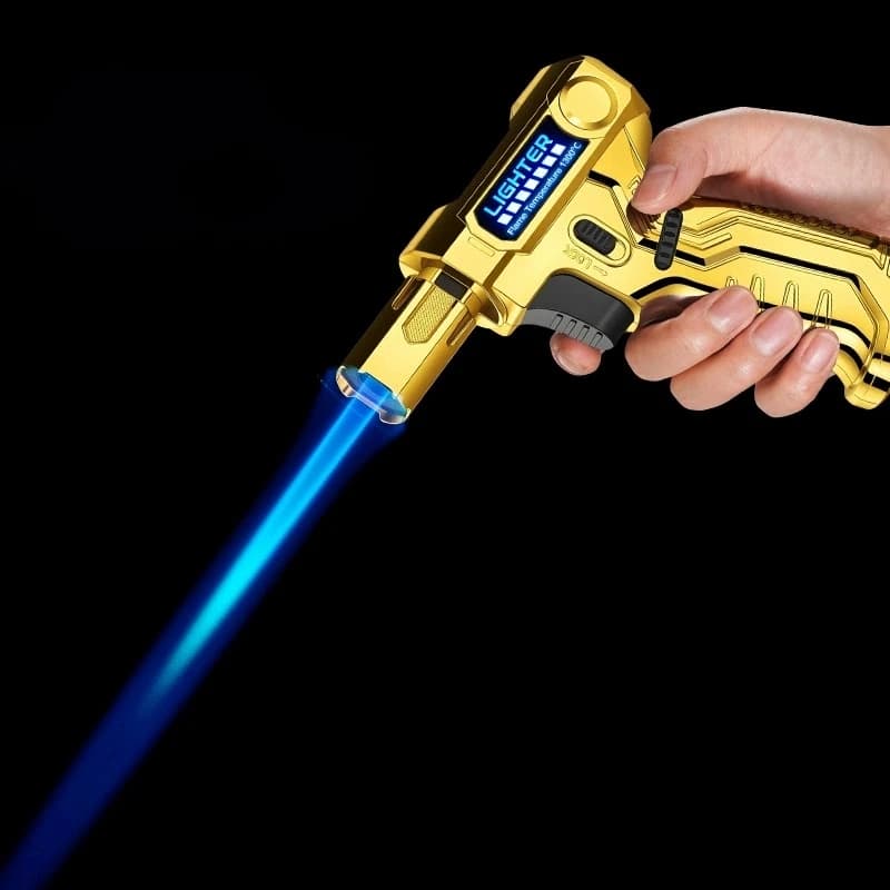 New High-power Spray Gun Gas Lighter Windproof and Refillable Suitable for BBQ Cigar Kitchen Baking and Ignition Tools
