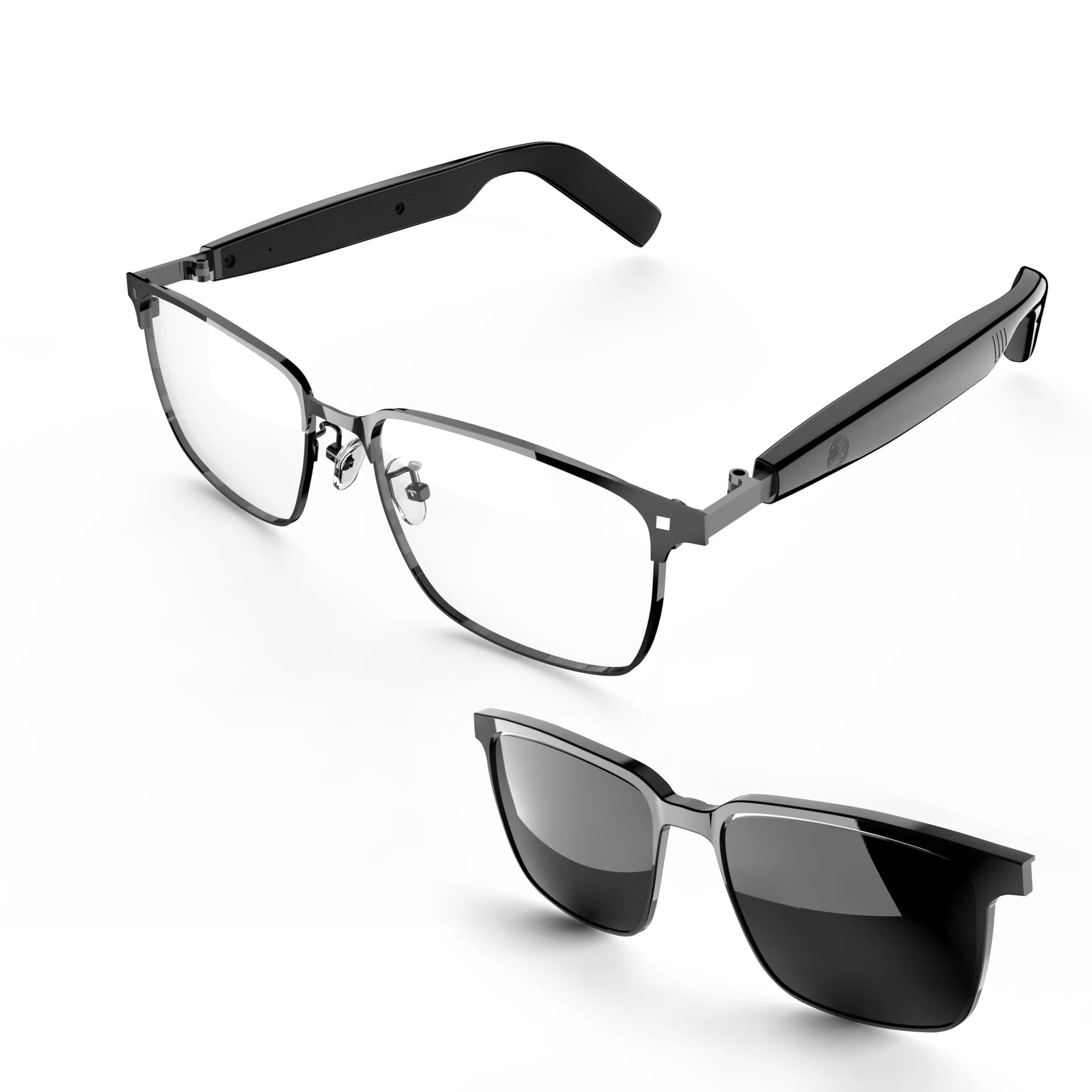 SG-20 PRO Smart Wearable Headset Voice Assistant UV Protection Men Outdoor Smart Audio Eyewear with Magnetic Dual Lenses - image 3