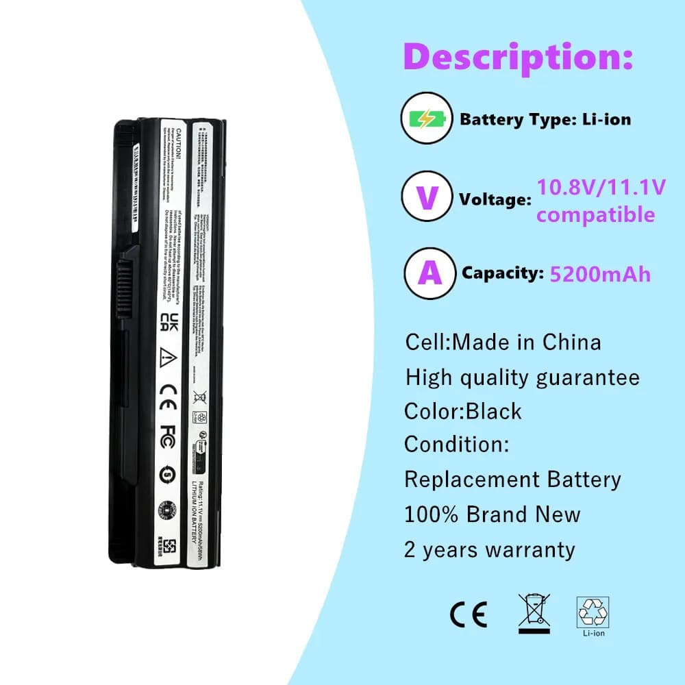 BTY-S14 BTY-S15 Laptop Battery For MSI CR650 FX420 CX650 FX620 GE70 FR400 FX600 FR600 FX603 FR610 FR620 CX70 FX610 FR700 FX400 - image 4