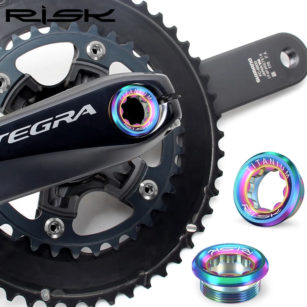RISK M20X8mm Titanium Crankset Fixing Bolt Screw Mountain Bike Integrated Hollow Bottom Bracket Chain Ring BB Crank Arm Lid Bolt - image 3