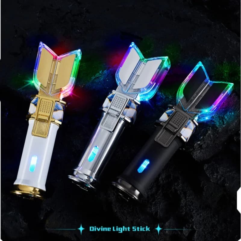 New Fashionable Divine Light Rod Gas Electric Dual Use Lighter Windproof LED Color Light Butane Inflatable USB Lighter - image 5