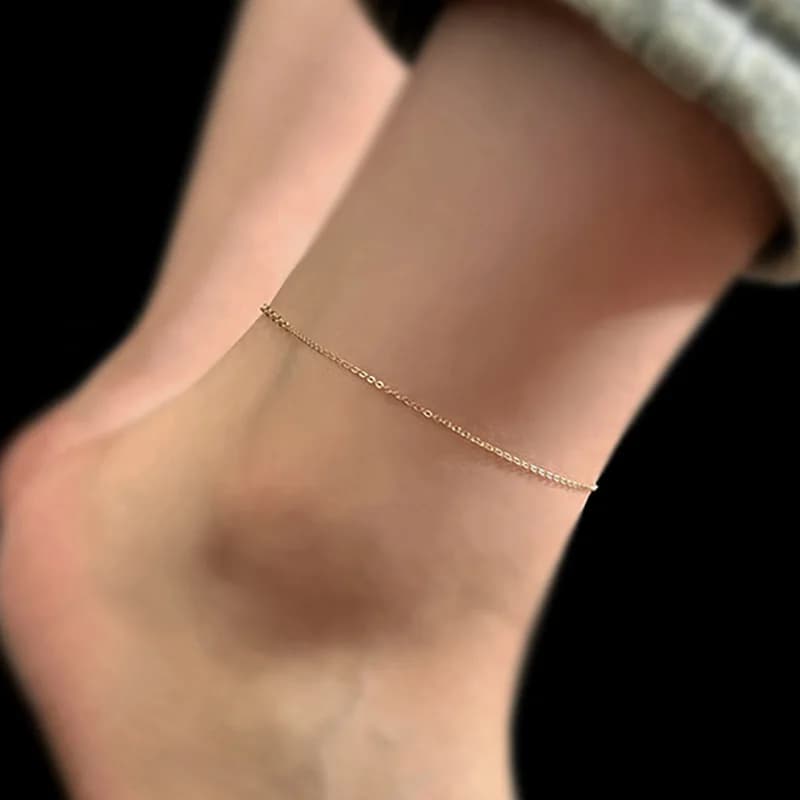 Fashion Adjustable Layered Fine Anklets 316L Stainless Steel Simple Barefoot Crochet Sandals for Women Foot Chain Jewelry Gift - image 4