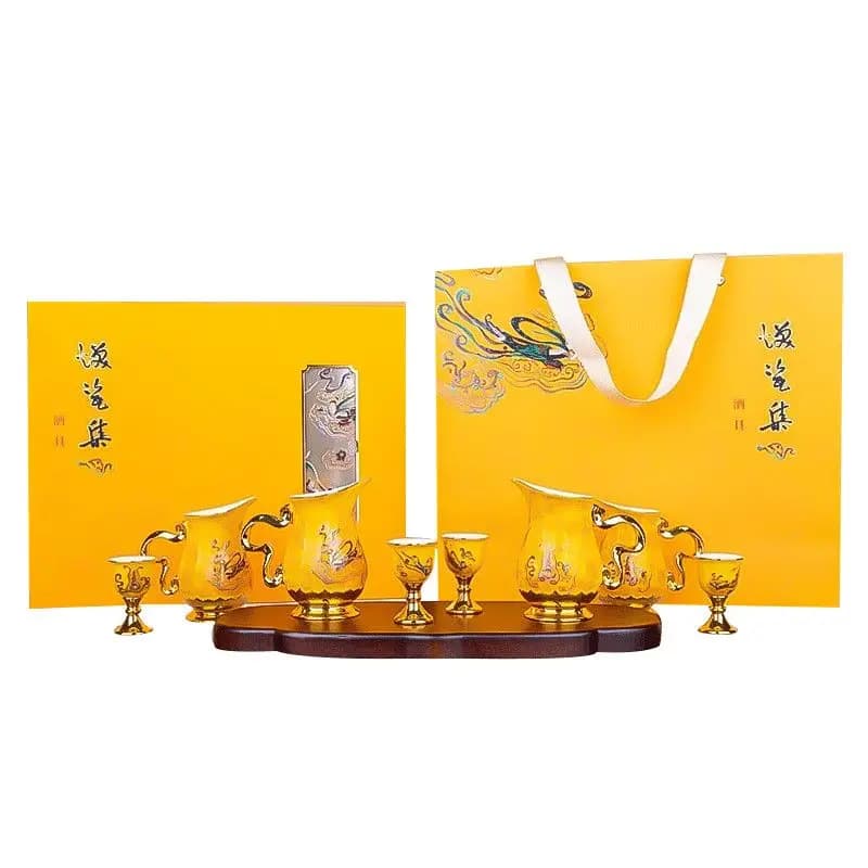 Moutai cultural tourism merchandise wine set, Moutai Huanci collection loose flower flying wine set gift box set, wine dispenser