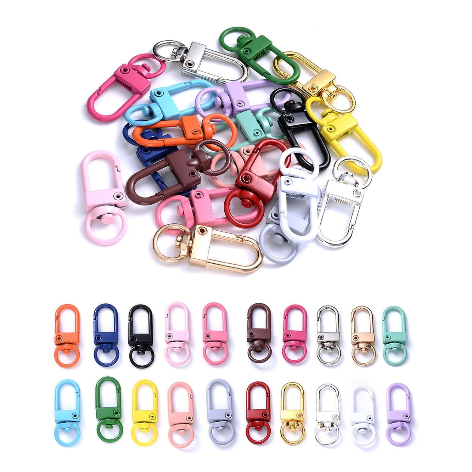 10-25pcs Colorful Lobster Clasp Hooks Keychain With Lobster Matel Clasps For DIY Jewelry Making Dog Neckalce Accessories - image 6