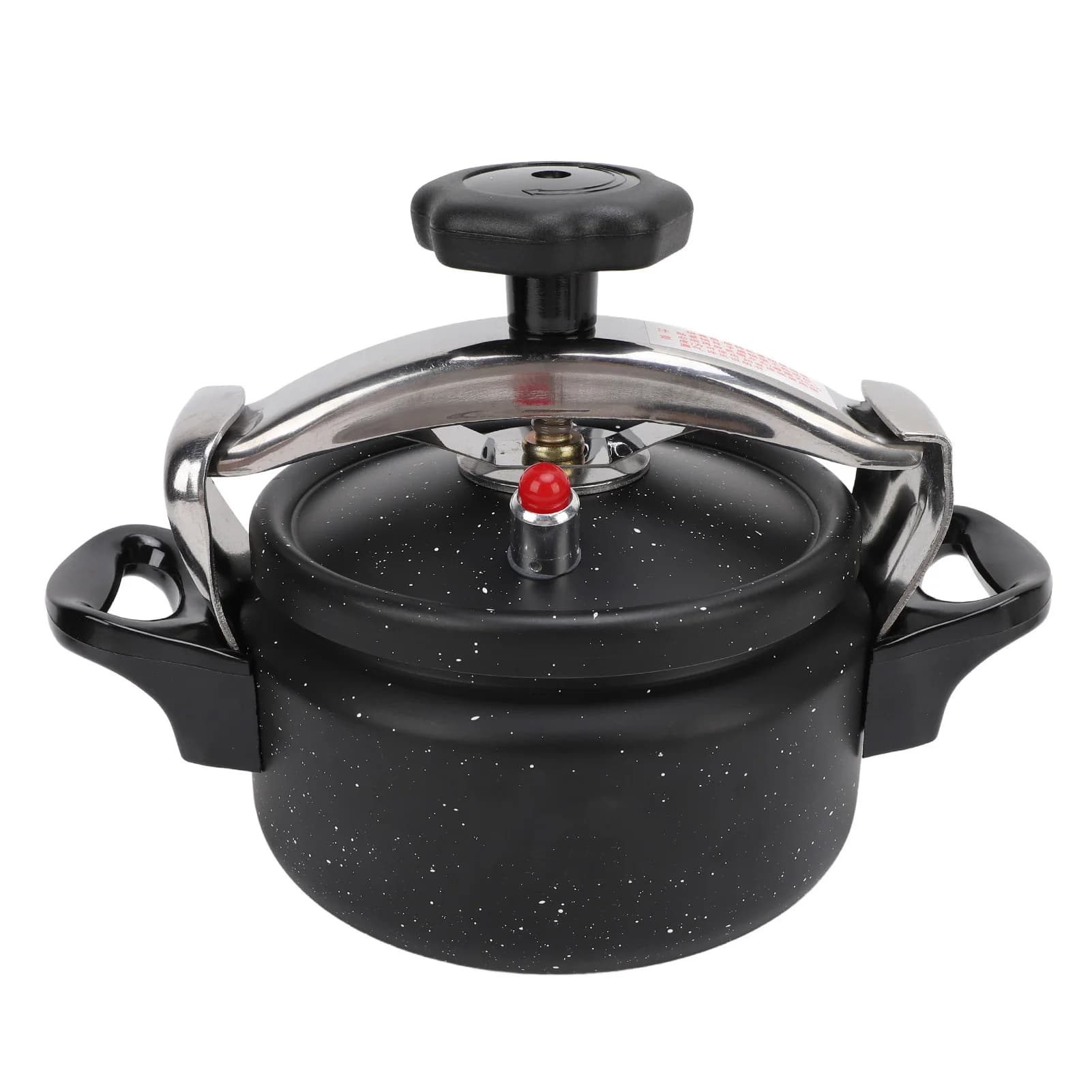 1.5/2/3L Black Pressure Canner, Aluminum Alloy Pressure Cooker, Explosion Proof, Compound Bottom, Multi-Stove Compatible