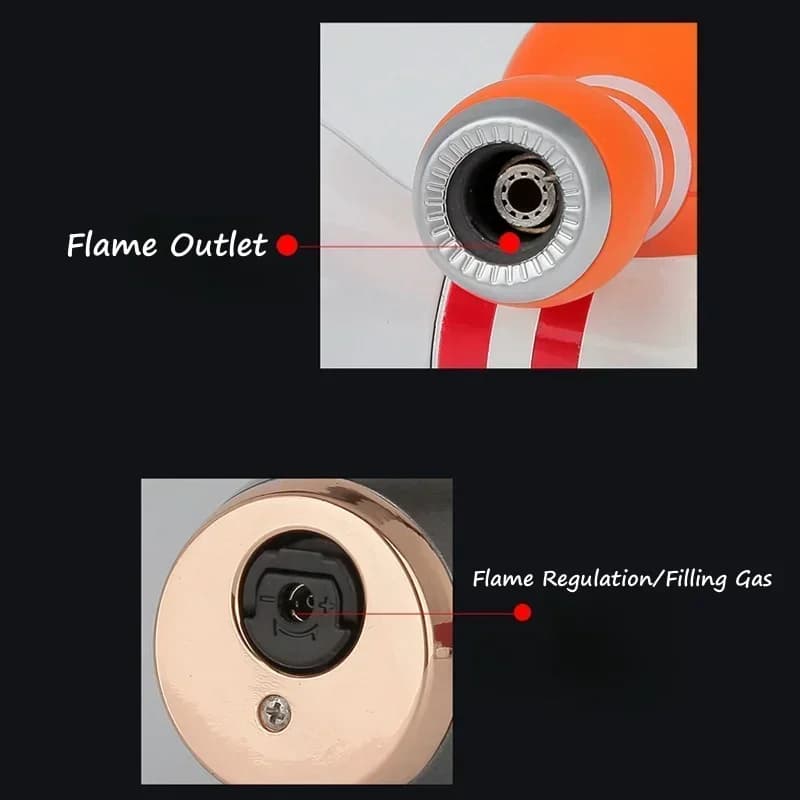 Bowling Windproof Torch Metal Lighter Outdoor Inflatable Butane Blue Flame Spray torch lighter refillable Interesting - image 3