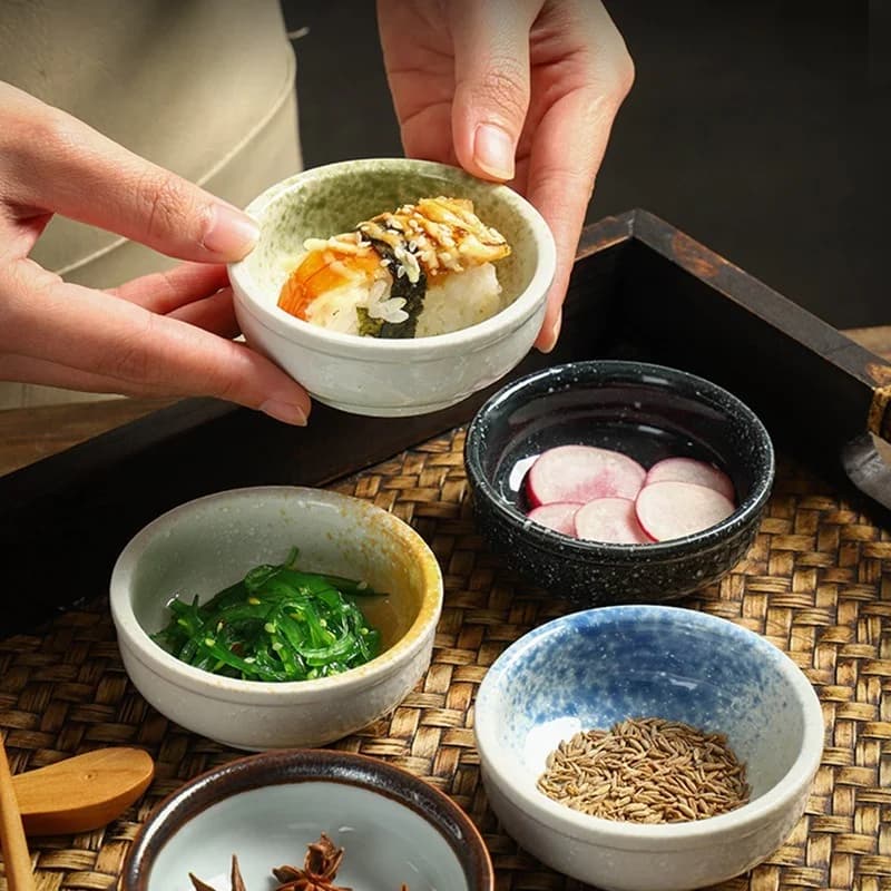 Ceramic Small Plate Japanese Clay Sauce Dish Home Seasoning Plate Tableware Dipping Sauce Dish Kitchen Supplies Dropshipping - image 3