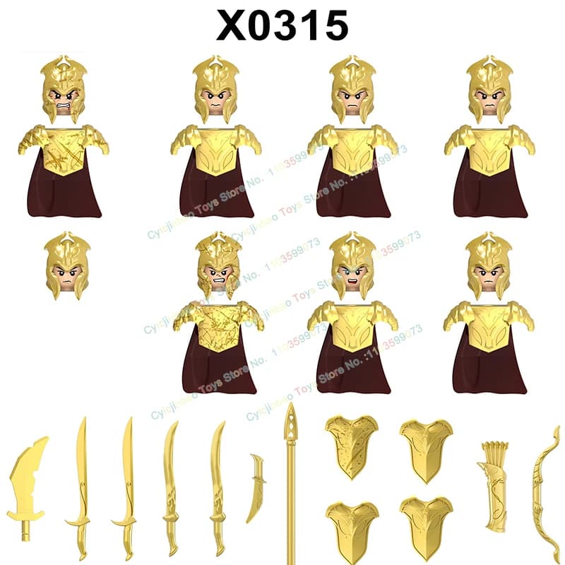 Medieval Time Knight Warrior Roman Soldier Weapon Armor Helmet Building Blocks Figures Accessories Toys For Children - image 5