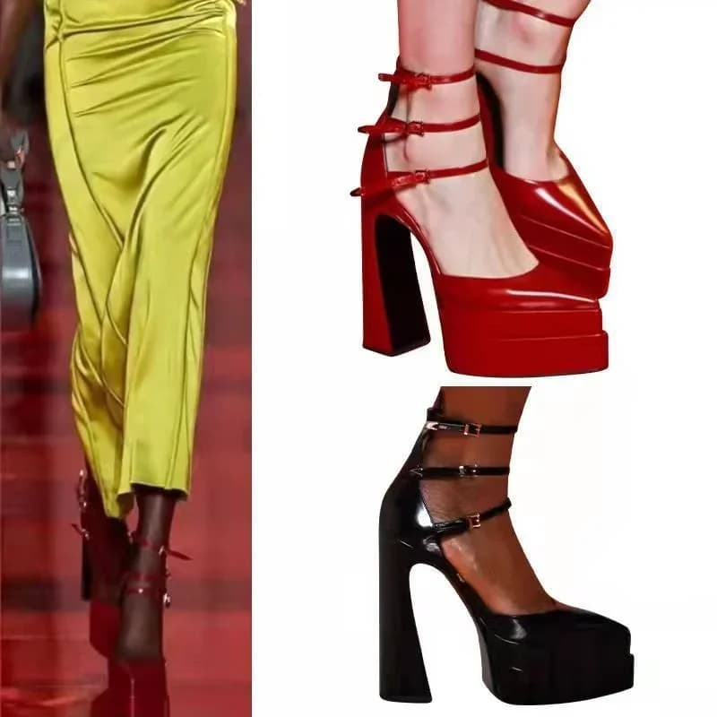 Women Pumps Summer Platform Sandals High Heels Shoes Sexy Dress Party Wedding Shoes Female Sandal New Fashion Ladies Shoes - image 3