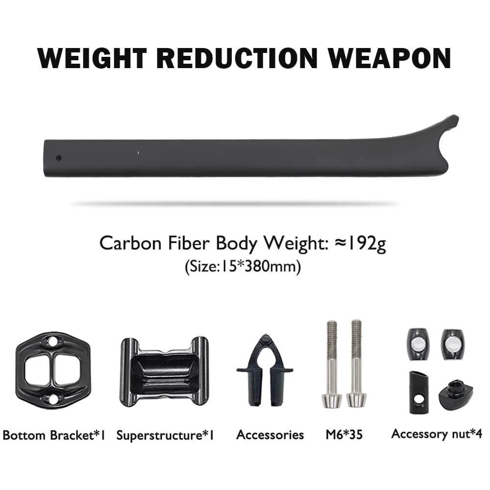 Carbon Seatpost for SL8 Road Bike 300mm/380mm Length Black Matte Lightweight Bicycle Seat Post - image 3
