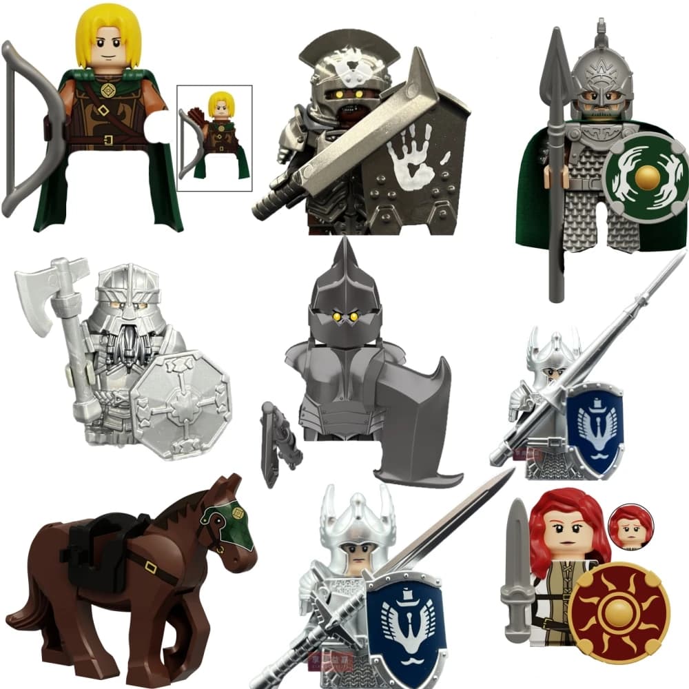 Military Building Blocks Solider Figures Movie Science Fiction Series Weapons Shield Knight Toys Gifts Medieval Mini Bricks MOC