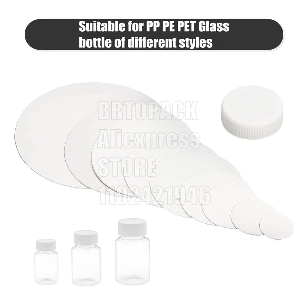 Heat Sealing Aluminium Foil Liner Induction Cap PET film Seal Liner For Glass PET PP HDPE Cosmetic Bottle - image 3