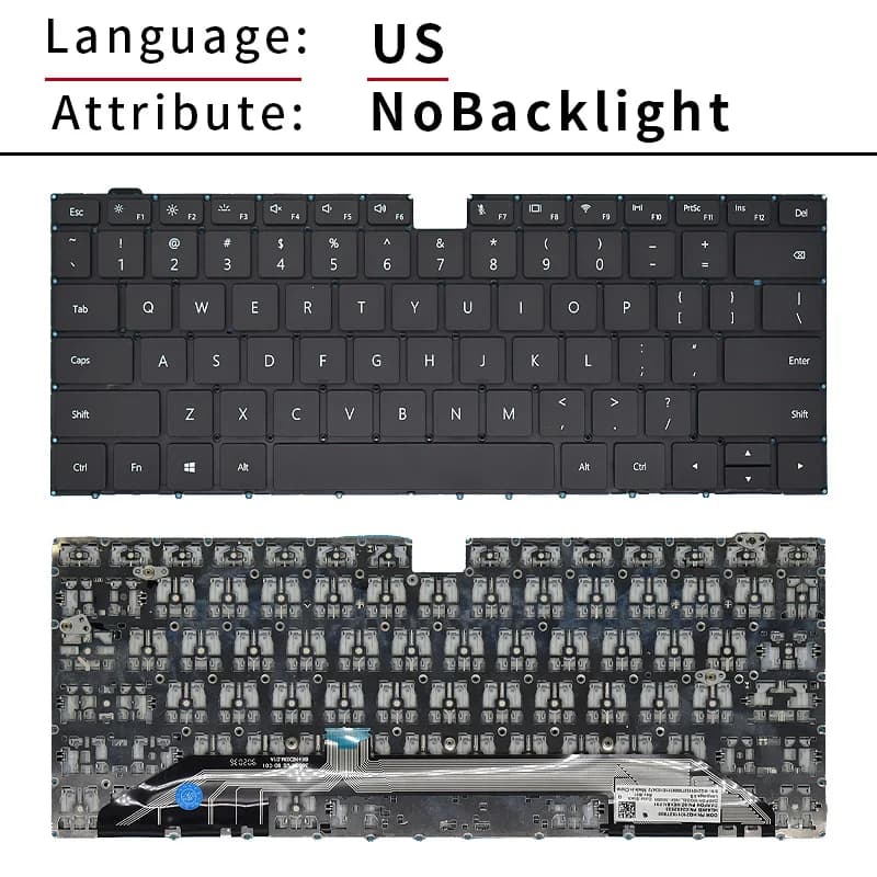 US/RU NEW Laptop keyboard for HUAWEI MateBook X Pro MACH-W19/W19C/W19B/BL/L/W29 MACHR-W29/W29B/W29BL/W19/W19C/W19 MACHC-WAH9LP - image 5
