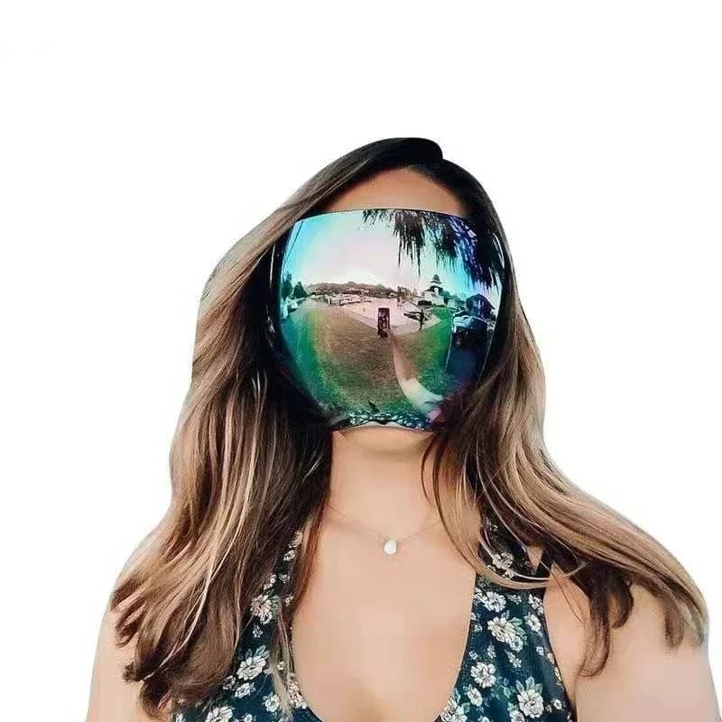 One Piece Protective Face Mask Full Face UV Resistant Oversized Punk Goggle Sunglasses Riding Windproof Dustproof Goggles Gifts - image 5
