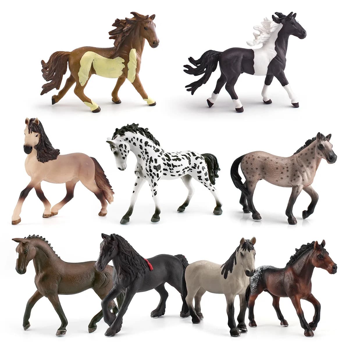 Mini Appaloosa Tennessee Walking Horse Pinto Stallion Model Realistic Wild Animal Figurine Desktop Decoration Ornament - image 5