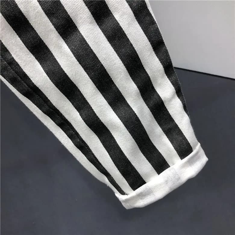 Stretch Casual Ankle-length Harem Pants for Women 2023 New Spring Autumn All-match High Waist Streetwear Casual Striped Trousers - image 6
