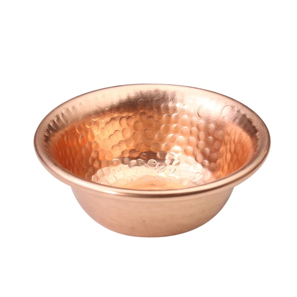 Nepalese Pure Copper Water Supply Bowl Handmade Hammer Pattern Holy Water Bowl for Buddha Buddhist Supplies - image 6