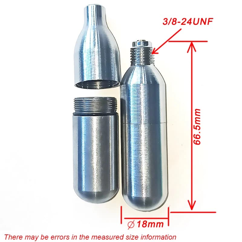Stainless Steel 8g Capsula Refillable CO2 Cartridge for Beer Brewing Bubble Water Sodas Machine Carbonated Soft Drink Travel - image 5