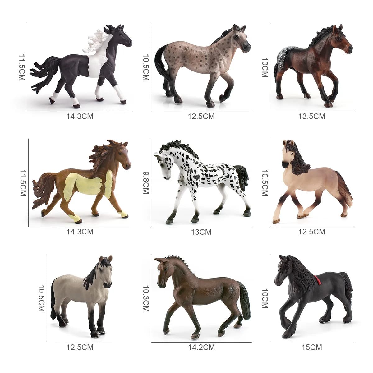 Mini Appaloosa Tennessee Walking Horse Pinto Stallion Model Realistic Wild Animal Figurine Desktop Decoration Ornament - image 6