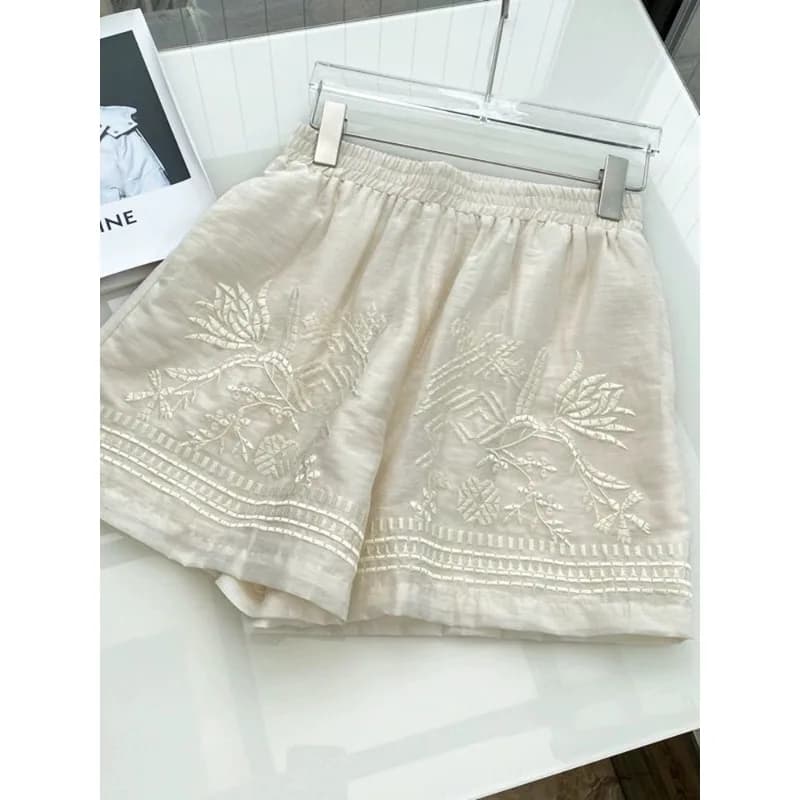 New Chinese Style National Style New High-end Thin Top Versatile Casual Suit Women's Shorts Two-piece Set High Appearance Level - image 6