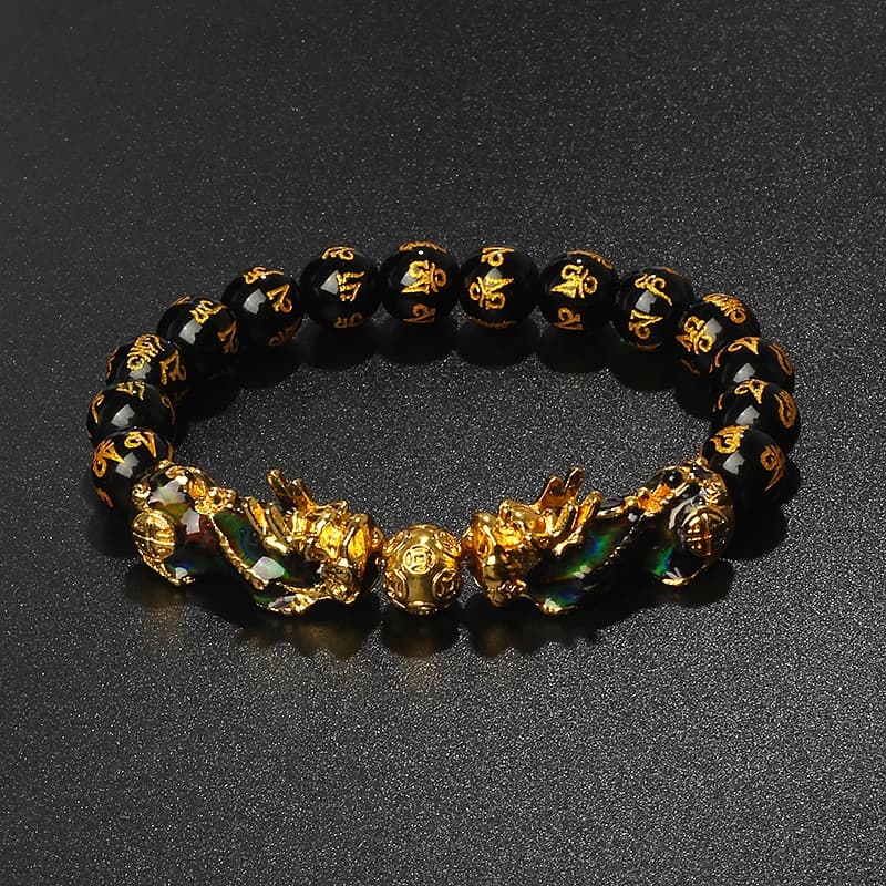 Color Changed Feng Shui Pi Xiu Bracelets Men Nature Stone Lucky Amulet Charm Beaded Bracelets Women Pi Yao Brave Wealth Jewelry